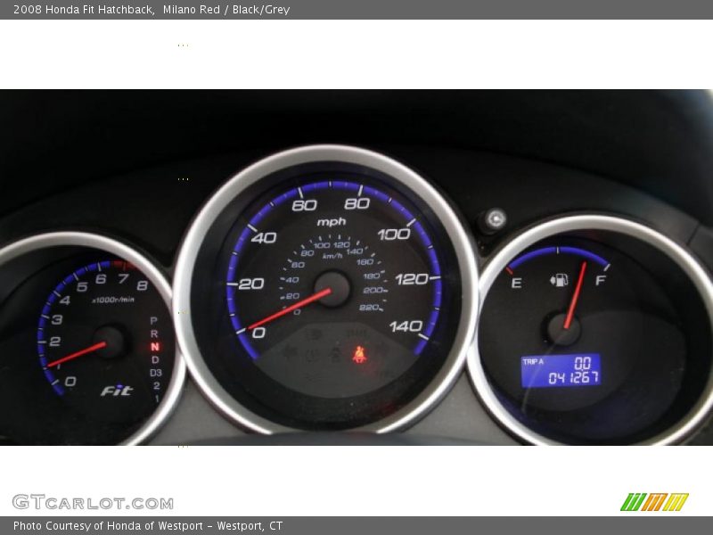 Milano Red / Black/Grey 2008 Honda Fit Hatchback