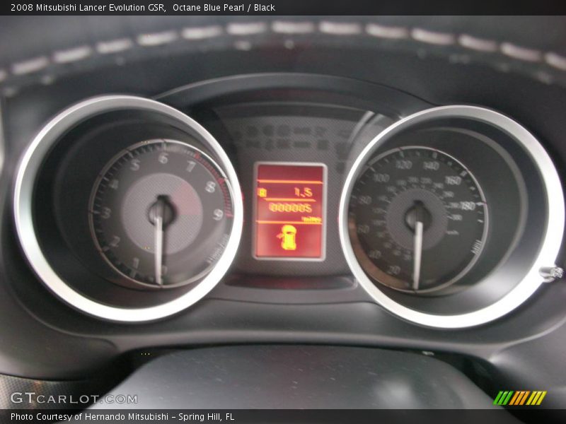 Octane Blue Pearl / Black 2008 Mitsubishi Lancer Evolution GSR