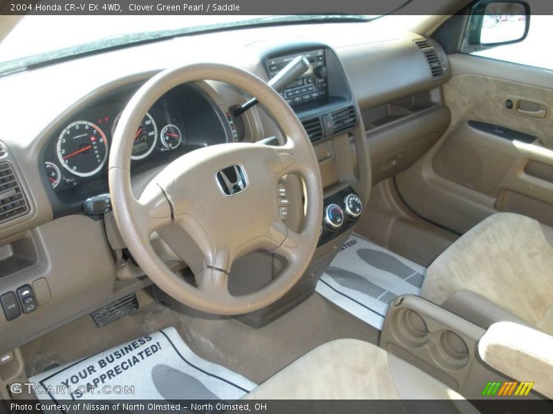 Clover Green Pearl / Saddle 2004 Honda CR-V EX 4WD
