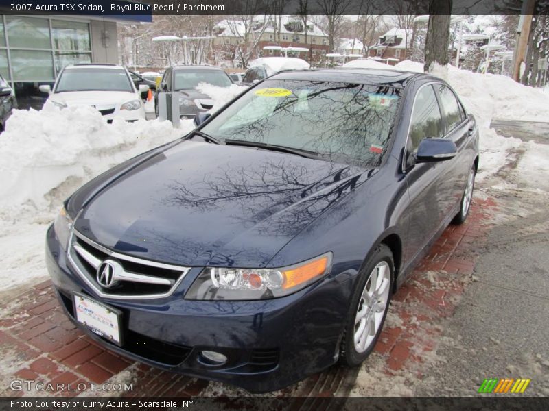Royal Blue Pearl / Parchment 2007 Acura TSX Sedan