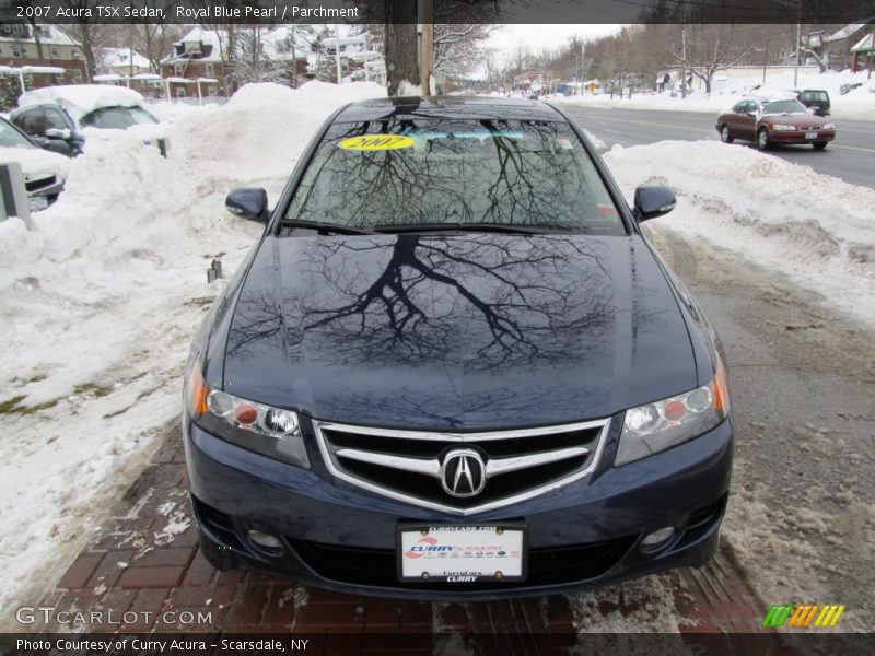 Royal Blue Pearl / Parchment 2007 Acura TSX Sedan