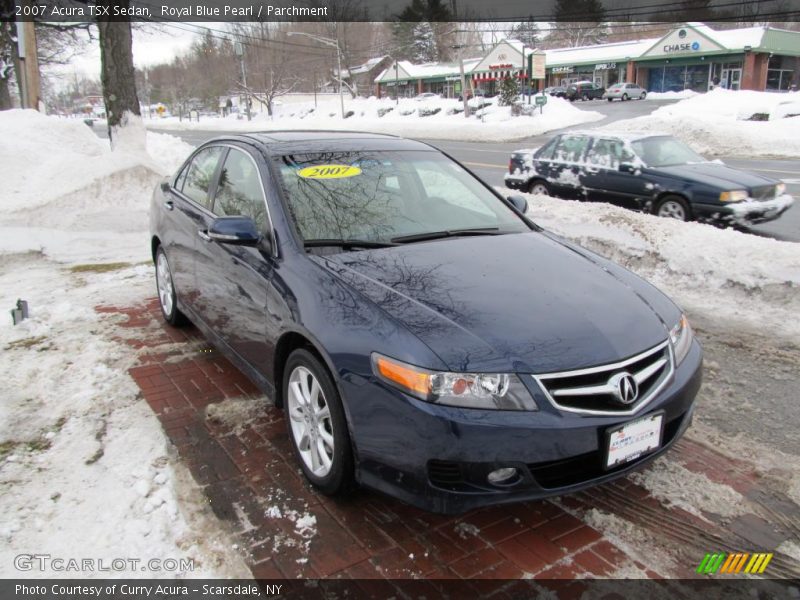 Royal Blue Pearl / Parchment 2007 Acura TSX Sedan