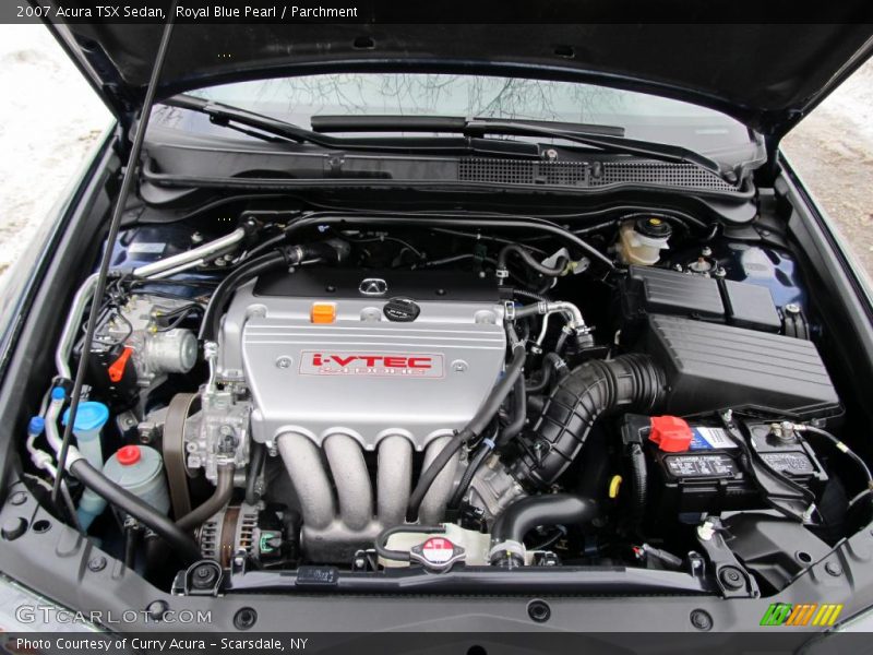 Royal Blue Pearl / Parchment 2007 Acura TSX Sedan