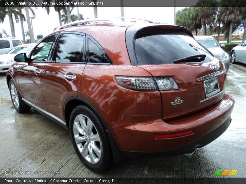 Autumn Copper Metallic / Graphite 2008 Infiniti FX 35