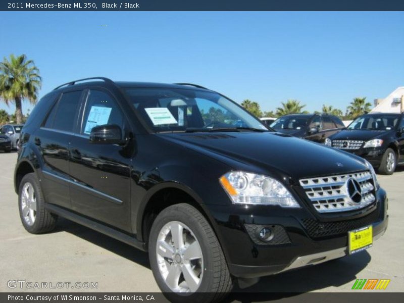 Black / Black 2011 Mercedes-Benz ML 350