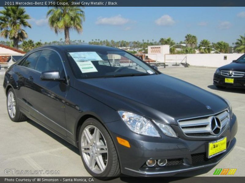 Steel Grey Metallic / Black 2011 Mercedes-Benz E 350 Coupe