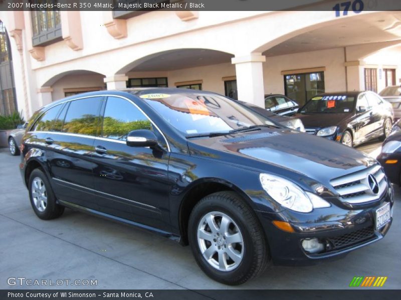 Majestic Black Metallic / Black 2007 Mercedes-Benz R 350 4Matic