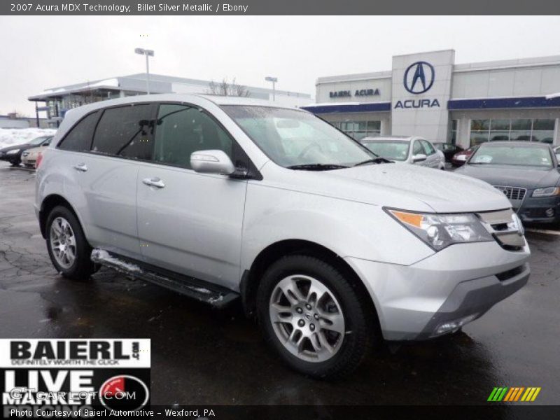 Billet Silver Metallic / Ebony 2007 Acura MDX Technology