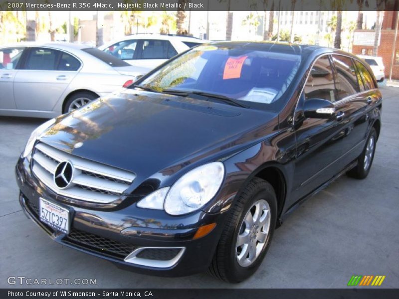 Majestic Black Metallic / Black 2007 Mercedes-Benz R 350 4Matic