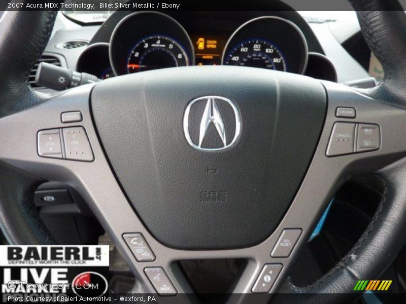 Billet Silver Metallic / Ebony 2007 Acura MDX Technology