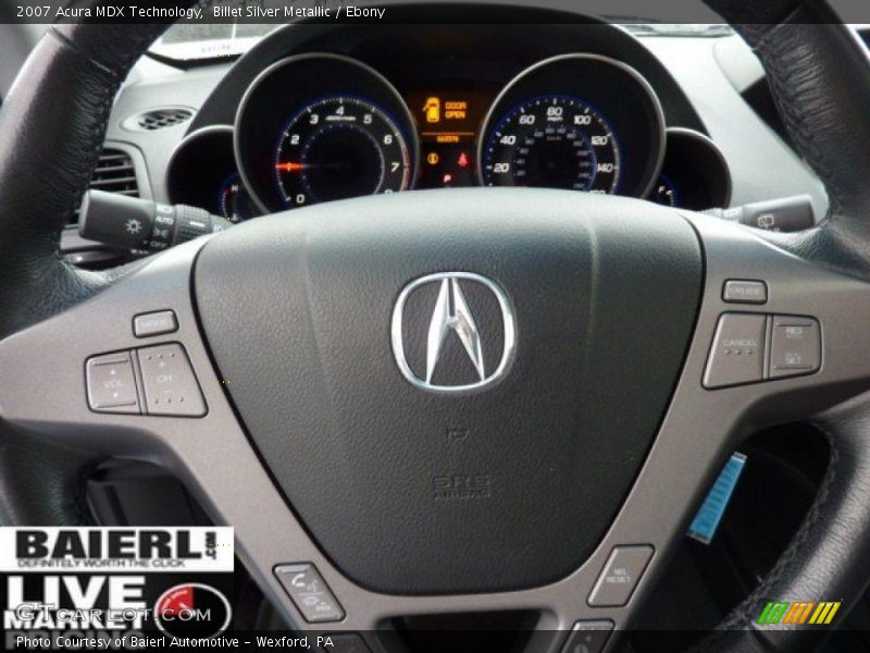 Billet Silver Metallic / Ebony 2007 Acura MDX Technology