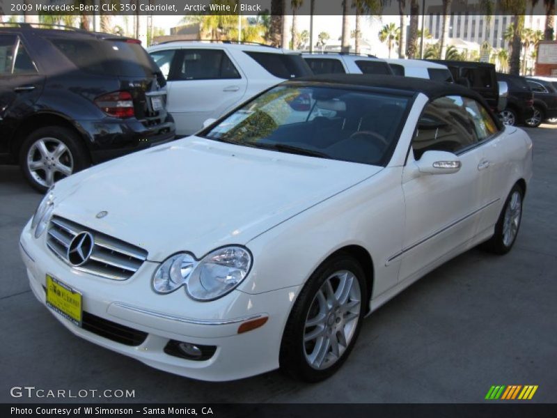 Arctic White / Black 2009 Mercedes-Benz CLK 350 Cabriolet