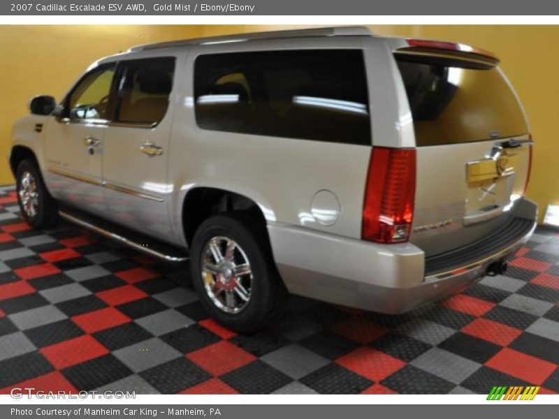 Gold Mist / Ebony/Ebony 2007 Cadillac Escalade ESV AWD