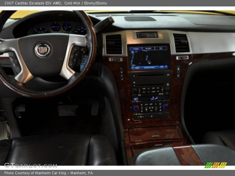 Gold Mist / Ebony/Ebony 2007 Cadillac Escalade ESV AWD