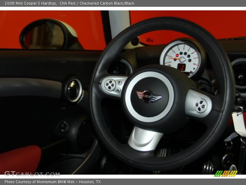 Chili Red / Checkered Carbon Black/Black 2008 Mini Cooper S Hardtop