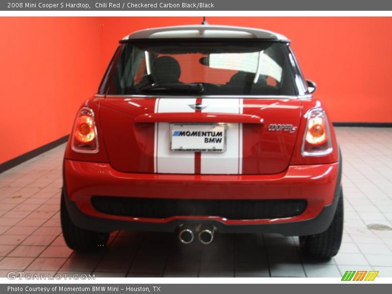 Chili Red / Checkered Carbon Black/Black 2008 Mini Cooper S Hardtop