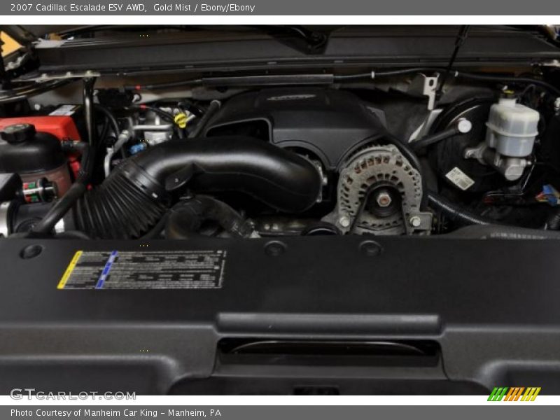 Gold Mist / Ebony/Ebony 2007 Cadillac Escalade ESV AWD