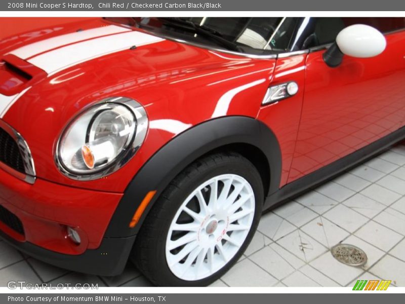 Chili Red / Checkered Carbon Black/Black 2008 Mini Cooper S Hardtop