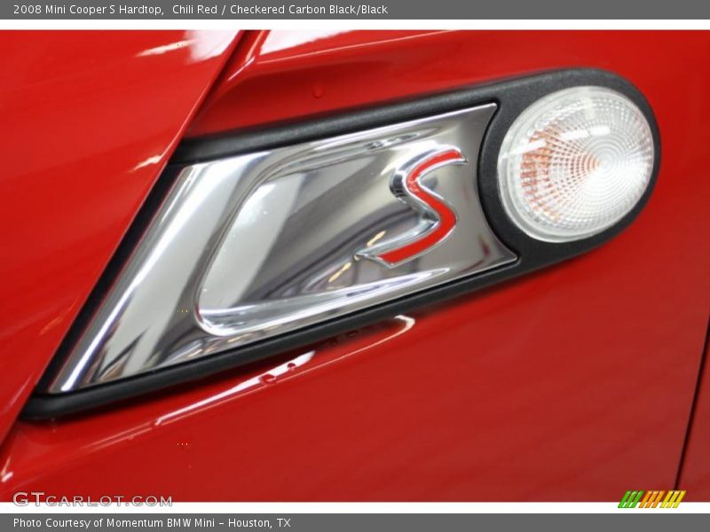 Chili Red / Checkered Carbon Black/Black 2008 Mini Cooper S Hardtop