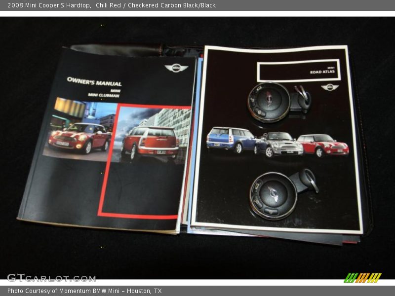 Chili Red / Checkered Carbon Black/Black 2008 Mini Cooper S Hardtop