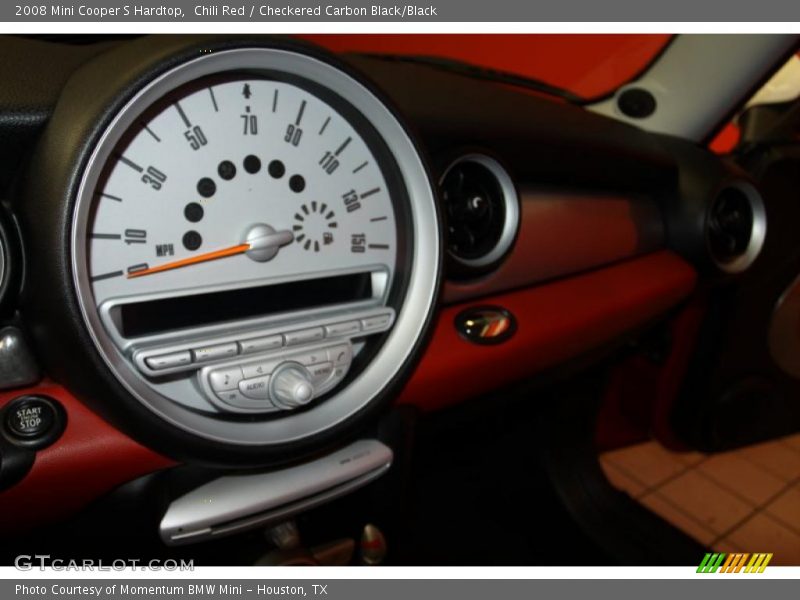 Chili Red / Checkered Carbon Black/Black 2008 Mini Cooper S Hardtop