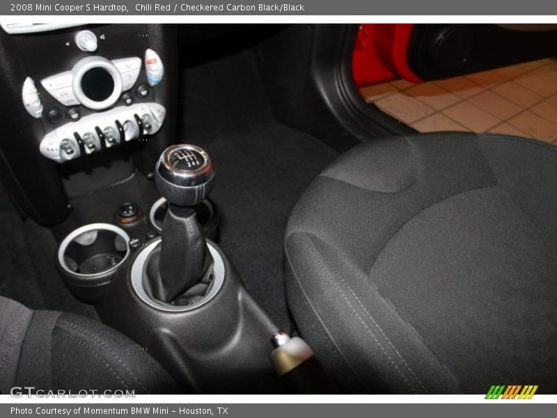 Chili Red / Checkered Carbon Black/Black 2008 Mini Cooper S Hardtop
