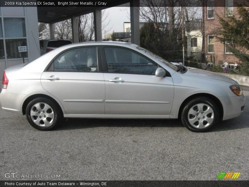 Bright Silver Metallic / Gray 2009 Kia Spectra EX Sedan