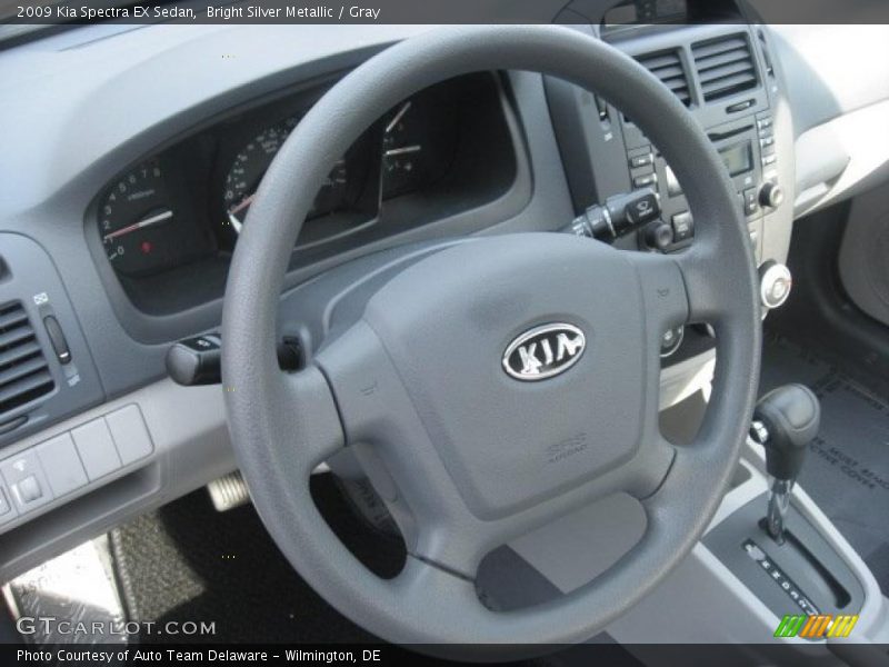 Bright Silver Metallic / Gray 2009 Kia Spectra EX Sedan