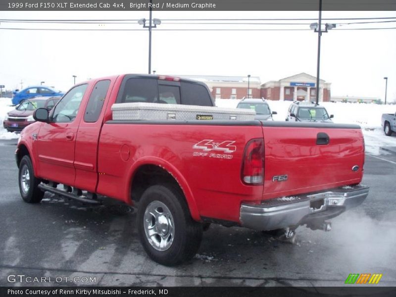 Bright Red / Medium Graphite 1999 Ford F150 XLT Extended Cab 4x4