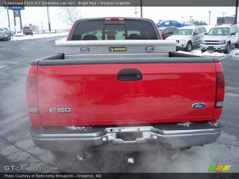 Bright Red / Medium Graphite 1999 Ford F150 XLT Extended Cab 4x4