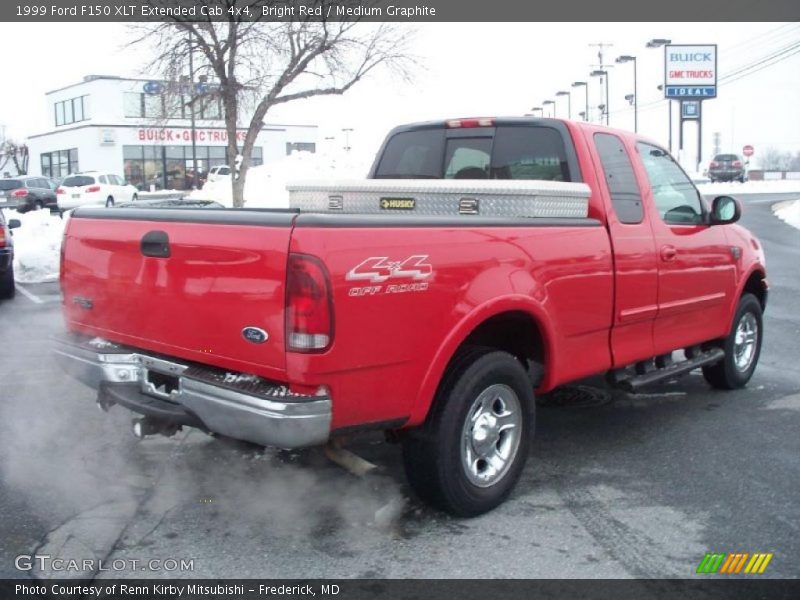 Bright Red / Medium Graphite 1999 Ford F150 XLT Extended Cab 4x4
