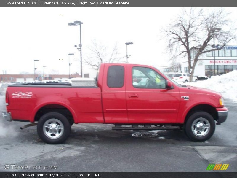 Bright Red / Medium Graphite 1999 Ford F150 XLT Extended Cab 4x4