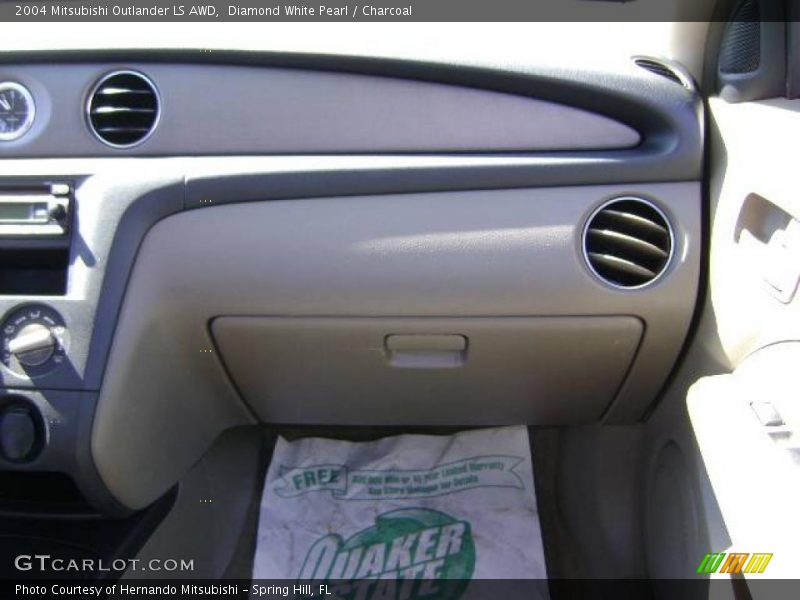 Diamond White Pearl / Charcoal 2004 Mitsubishi Outlander LS AWD