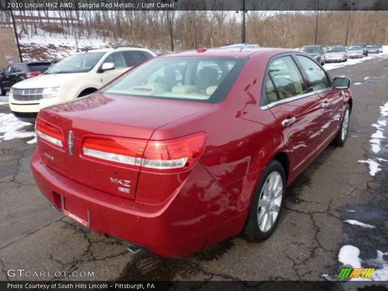 Sangria Red Metallic / Light Camel 2010 Lincoln MKZ AWD