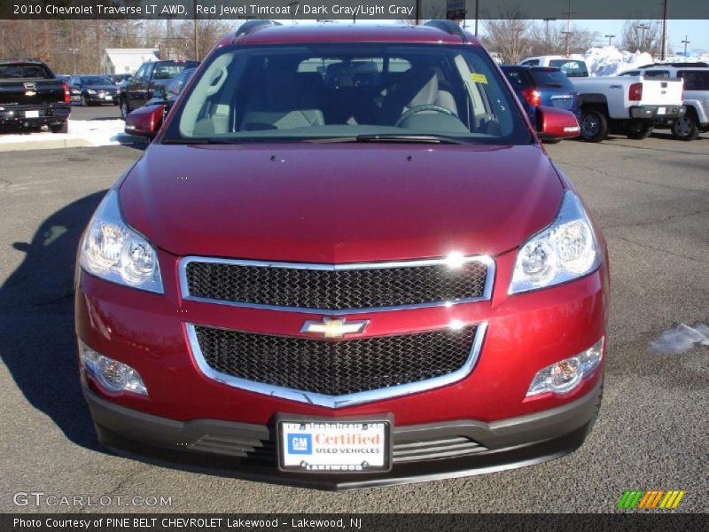 Red Jewel Tintcoat / Dark Gray/Light Gray 2010 Chevrolet Traverse LT AWD