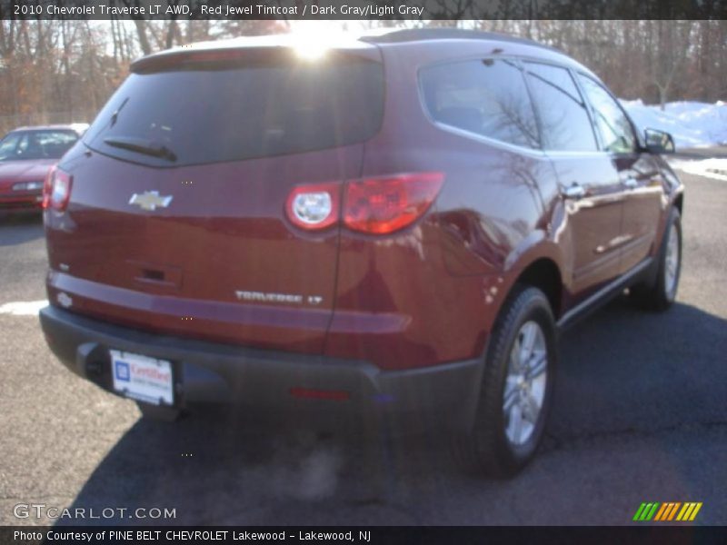 Red Jewel Tintcoat / Dark Gray/Light Gray 2010 Chevrolet Traverse LT AWD