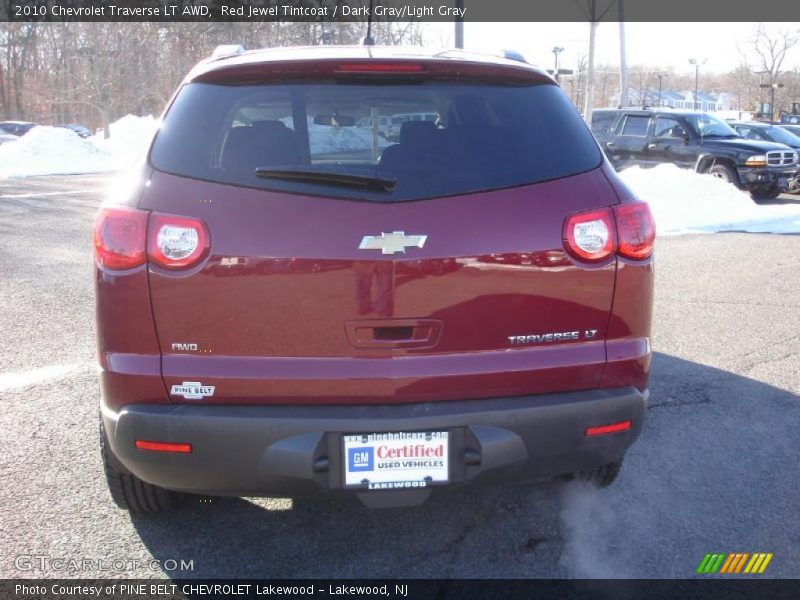 Red Jewel Tintcoat / Dark Gray/Light Gray 2010 Chevrolet Traverse LT AWD