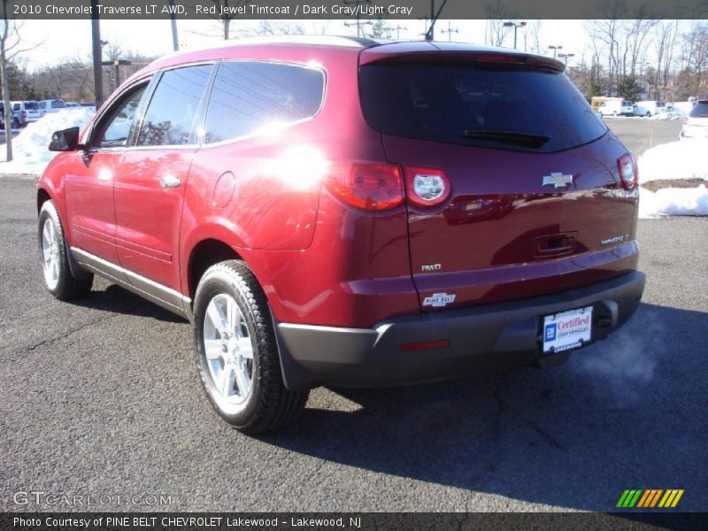 Red Jewel Tintcoat / Dark Gray/Light Gray 2010 Chevrolet Traverse LT AWD