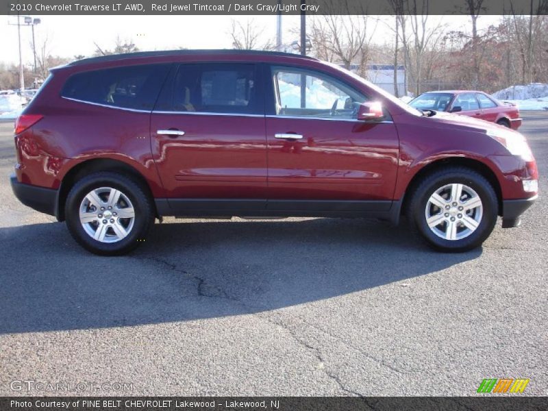 Red Jewel Tintcoat / Dark Gray/Light Gray 2010 Chevrolet Traverse LT AWD