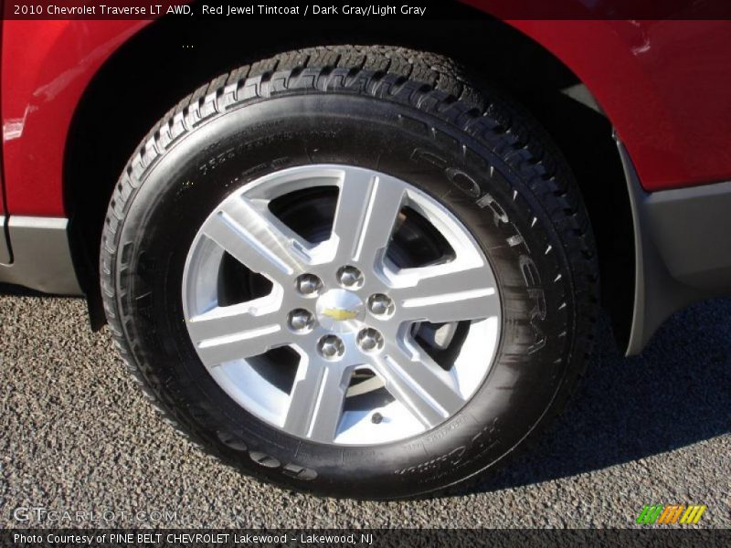 Red Jewel Tintcoat / Dark Gray/Light Gray 2010 Chevrolet Traverse LT AWD