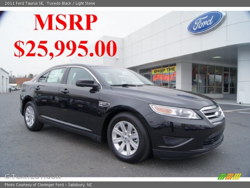 Tuxedo Black / Light Stone 2011 Ford Taurus SE