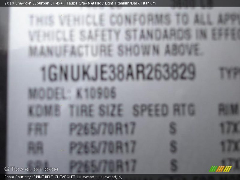 Taupe Gray Metallic / Light Titanium/Dark Titanium 2010 Chevrolet Suburban LT 4x4