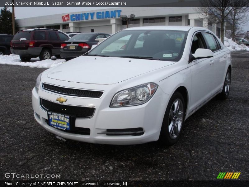 Summit White / Cocoa/Cashmere 2010 Chevrolet Malibu LT Sedan