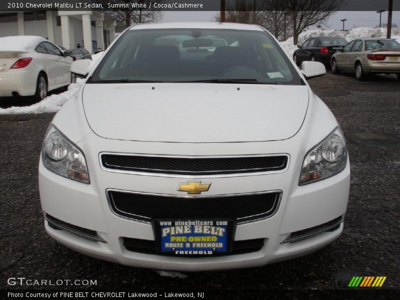 Summit White / Cocoa/Cashmere 2010 Chevrolet Malibu LT Sedan