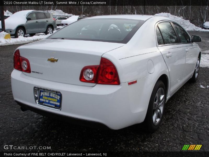 Summit White / Cocoa/Cashmere 2010 Chevrolet Malibu LT Sedan