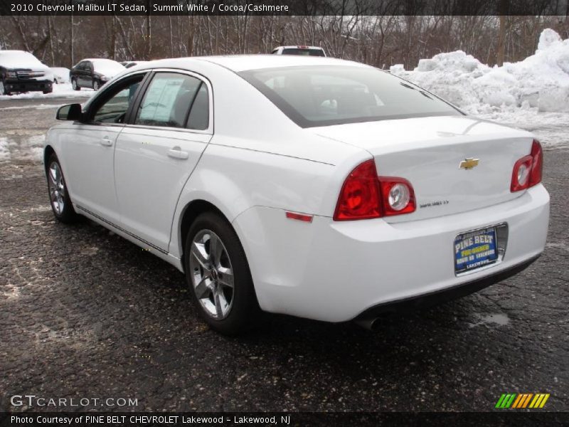 Summit White / Cocoa/Cashmere 2010 Chevrolet Malibu LT Sedan