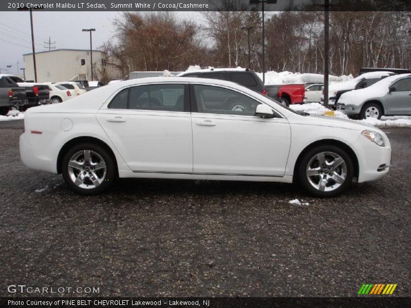 Summit White / Cocoa/Cashmere 2010 Chevrolet Malibu LT Sedan