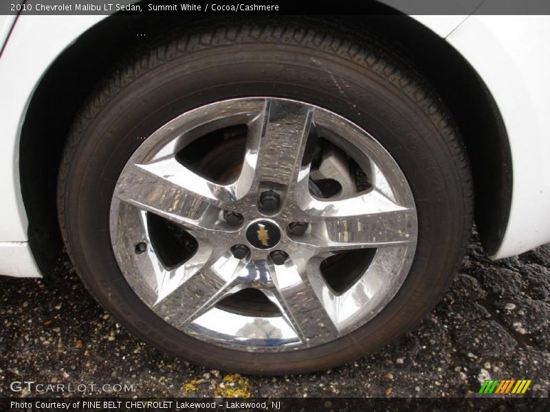 Summit White / Cocoa/Cashmere 2010 Chevrolet Malibu LT Sedan