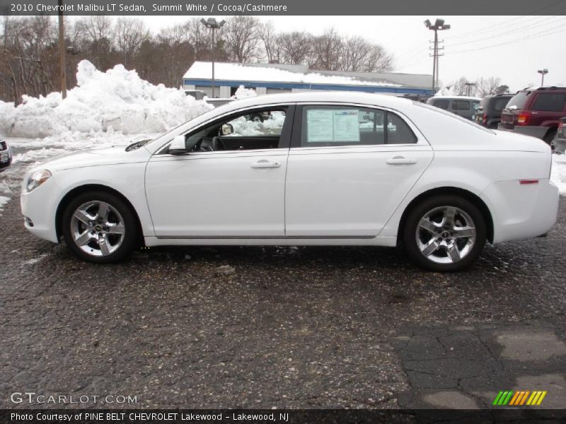 Summit White / Cocoa/Cashmere 2010 Chevrolet Malibu LT Sedan
