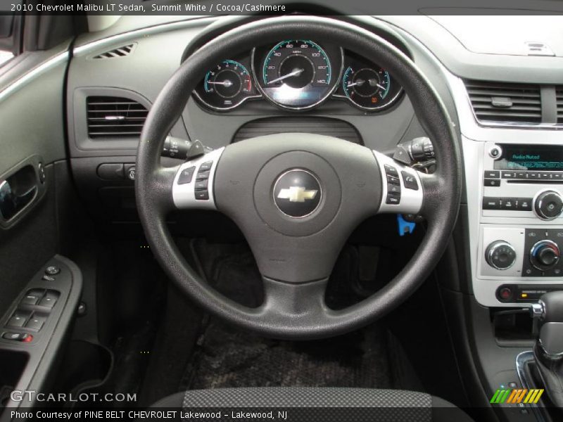 Summit White / Cocoa/Cashmere 2010 Chevrolet Malibu LT Sedan